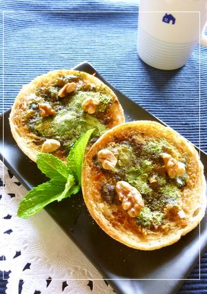 粉茶×スキムミルク×黒蜜×塩　トースト-レシピのメイン写真
