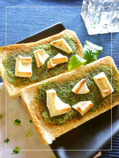 白チョコ×粉茶・スキムミルク×塩トースト-レシピのメイン写真