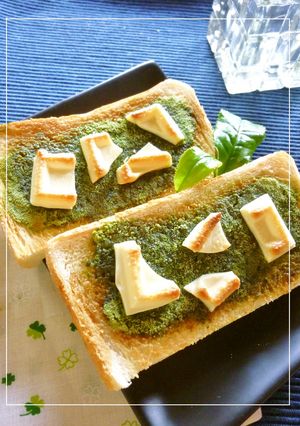 白チョコ×粉茶・スキムミルク×塩トースト-レシピのメイン写真
