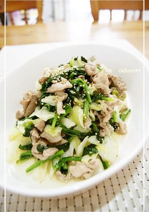 *豚肉とほうれん草炒め・オイスター風味*-レシピのメイン写真