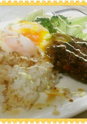 簡単カフェランチ☆半熟卵の和風ロコモコ-レシピのメイン写真