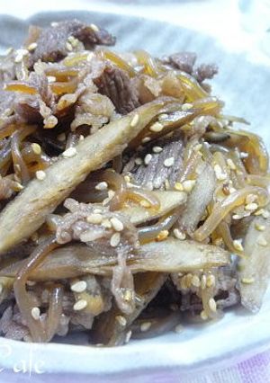 糸こんにゃく牛肉入りのきんぴら-レシピのメイン写真