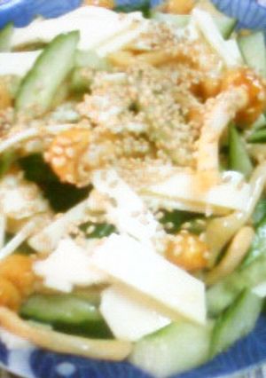 細切キュウリなめこチーズ胡麻うま塩和え-レシピのメイン写真