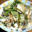 厚揚げと肉野菜の塩麹と麺つゆ味付け