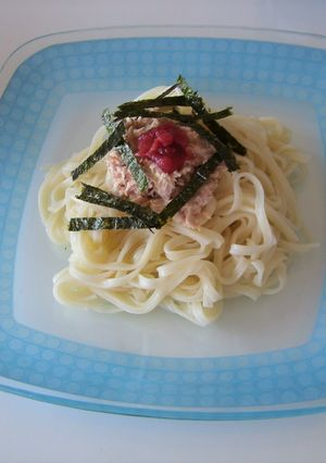 時短レシピ！梅ツナマヨうどん-レシピのメイン写真