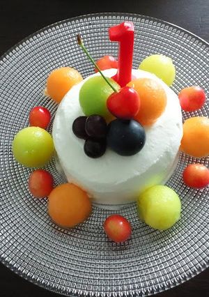 一歳の誕生日ケーキ(イチゴがなくても❤)-レシピのメイン写真