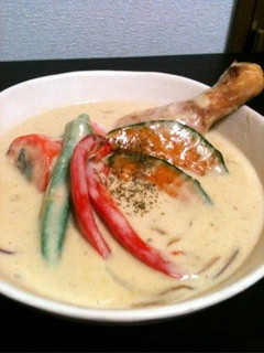 彩り野菜とチキンレッグのクリーム煮♫-レシピのメイン写真