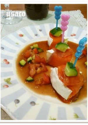 カマンベール×スモークサーモンのおつまみ-レシピのメイン写真