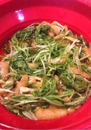 水菜と油揚げのおひたし-レシピのメイン写真