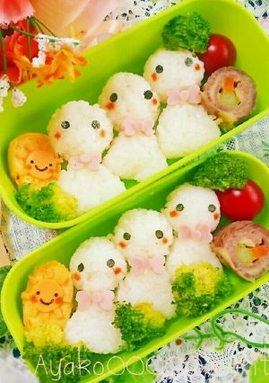 キャラ弁☆簡単可愛いてるてる坊主おにぎり-レシピのメイン写真