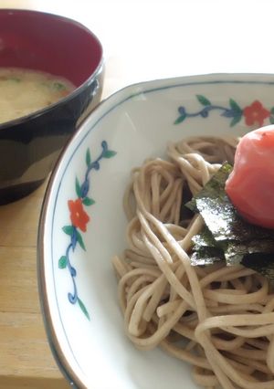 *トロネバ梅納豆つけ蕎麦*-レシピのメイン写真