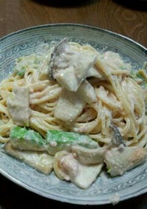 エリンギとアボカドの明太クリームパスタ-レシピのメイン写真