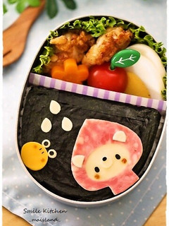 レインコートくまちゃん*キャラ弁-レシピのメイン写真