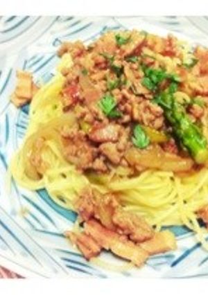 ♥豚ひき肉とベーコンの和風パスタ♥-レシピのメイン写真