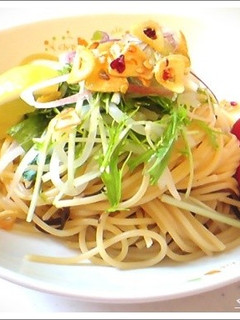 水菜とモヤシの和風パスタ-レシピのメイン写真