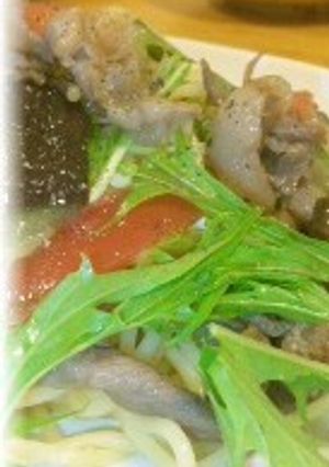 水菜とトマトでヘレシーペペロンチーノ-レシピのメイン写真
