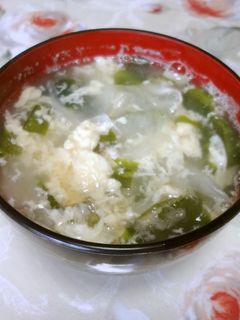 新玉葱とワカメのお吸い物-レシピのメイン写真