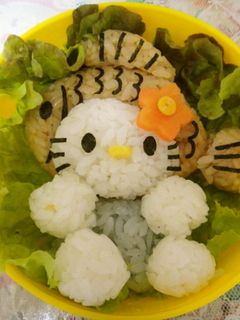 キャラ弁 たい焼きキティ-レシピのメイン写真