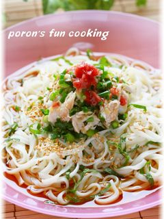 ✿ささみの梅和え*ぶっかけ冷やしうどん✿-レシピのメイン写真