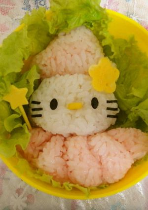 キャラ弁　ホタルイカキティちゃん-レシピのメイン写真