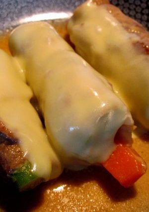 野菜巻き肉のチーズ煮-レシピのメイン写真