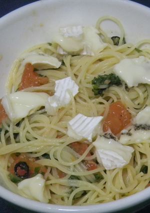カマンベールのトマトアンチョビ冷製パスタ-レシピのメイン写真