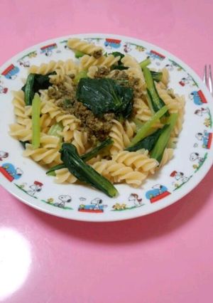 小松菜のバジルソースパスタ-レシピのメイン写真
