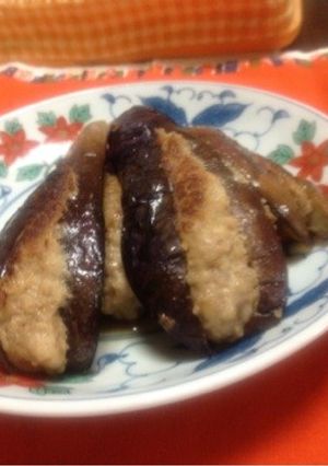 ナスのひき肉はさみ焼き-レシピのメイン写真