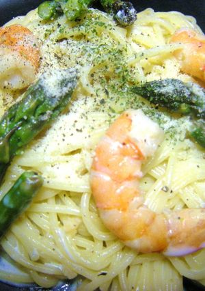 ❤アスパラとえびのクリームパスタ❤-レシピのメイン写真