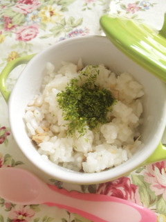 『離乳食後期~☆ツナとキノコの混込み飯』-レシピのメイン写真