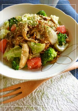 トマト・ブロッコリーの焼きそば-レシピのメイン写真