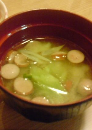 牛蒡とソーセージの変わり味噌スープ-レシピのメイン写真