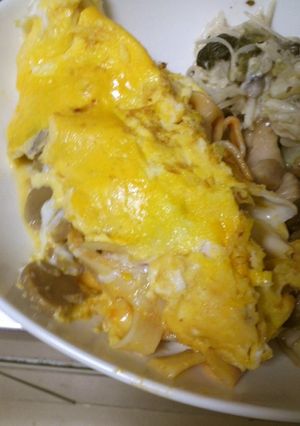残りスパゲティで♪　カフェ風？　オムスパ-レシピのメイン写真
