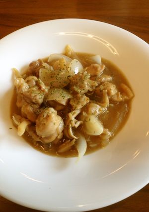 鶏肉と舞茸の白ワイン煮込み-レシピのメイン写真