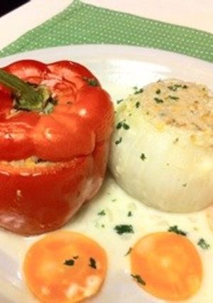 玉ねぎとパプリカの詰め物-レシピのメイン写真