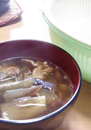 なすと豚肉 あったかつけそうめん-レシピのメイン写真