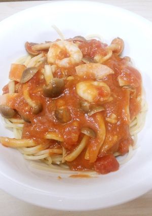 牛乳でトマトクリーム風パスタ♪-レシピのメイン写真