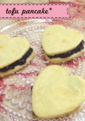 豆腐のもちもちパンケーキ（ハート型）-レシピのメイン写真