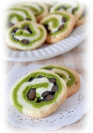 抹茶と黒豆のうずまきクッキー☆-レシピのメイン写真