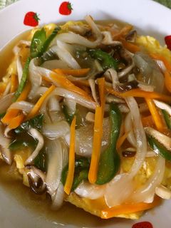 卵焼き野菜たっぷり甘酢あんかけ-レシピのメイン写真