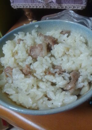 簡単に炊き込みご飯～豚肉・まいたけ入り-レシピのメイン写真