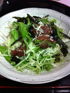 簡単水菜とマグロのサラダ-レシピのメイン写真