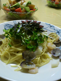 殻つきあさりでタパス風(風)パスタ-レシピのメイン写真