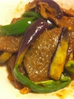 ナスと牛肉の簡単、焼肉のタレ炒め-レシピのメイン写真