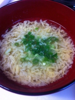 卵と山芋の吹雪汁-レシピのメイン写真