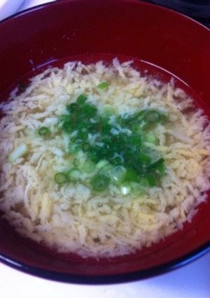 卵と山芋の吹雪汁-レシピのメイン写真