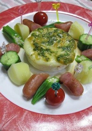 カマンベールチーズのにんにくネギ味噌焼き-レシピのメイン写真