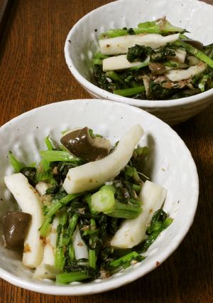 塩麹ｄｅ大根葉エリンギ青じその炒め煮-レシピのメイン写真