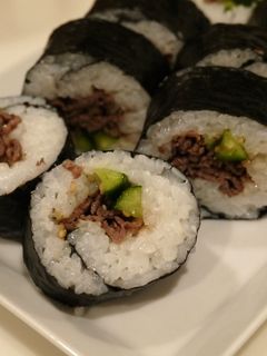 簡単すし飯 de 焼き肉のり巻き-レシピのメイン写真