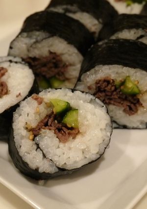 簡単すし飯 de 焼き肉のり巻き-レシピのメイン写真